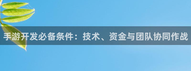 摩根娱乐这个平台怎么样啊：手游开发必备条件：技术、资金与团队